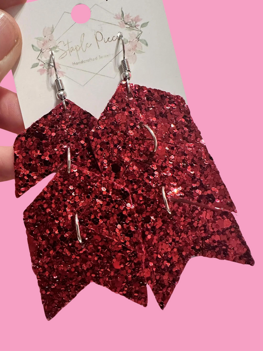 Red Glitter Stacked Arrows